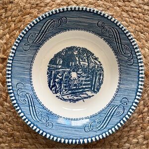 Currier & Ives “The Old Farm Gate” Dessert Bowl